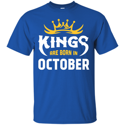 Kings Are Born In October-T-Shirt & Hoodie-Classic T-Shirt-Royal