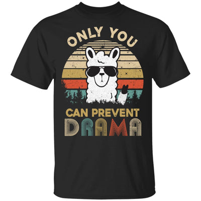 Only You Can Prevent Drama Llama Camping Vintage Funny Gift-T-Shirt & Hoodie-Classic T-Shirt-Black