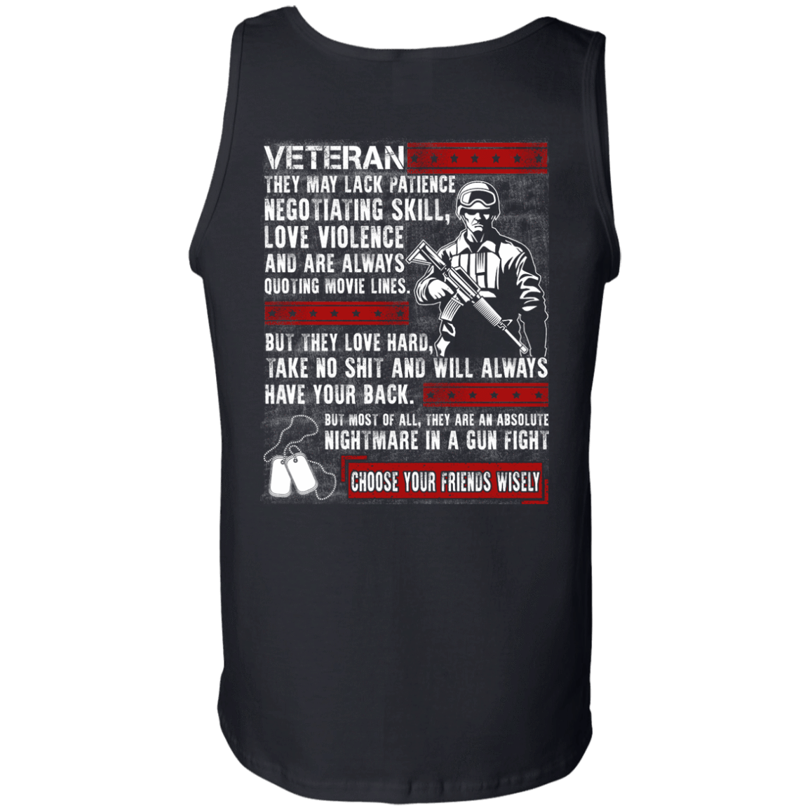 Veteran They May Lack Patience-T-Shirt & Hoodie-Unisex Tank-Black