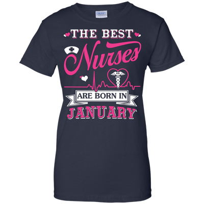 The Best Nurses Are Born In January-T-Shirt & Hoodie-Women's T-Shirt-Navy