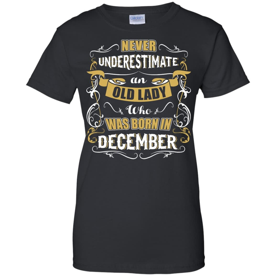 An Old Lady Who Was Born In December-T-Shirt & Hoodie-Women's T-Shirt-Black