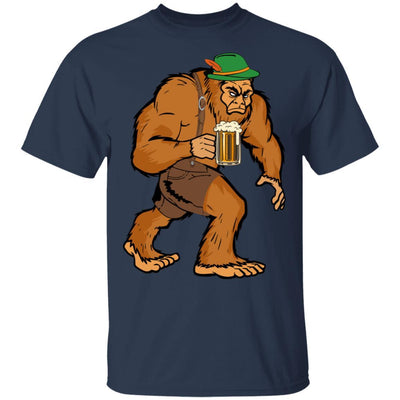 German Bigfoot Drinking Beer Funny Oktoberfest 2019-T-Shirt & Hoodie-Classic T-Shirt-Navy