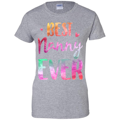 Best Nanny Ever Cute Funny Mothers Day Gift-T-Shirt & Tank Top-Women's T-Shirt-Sport Grey