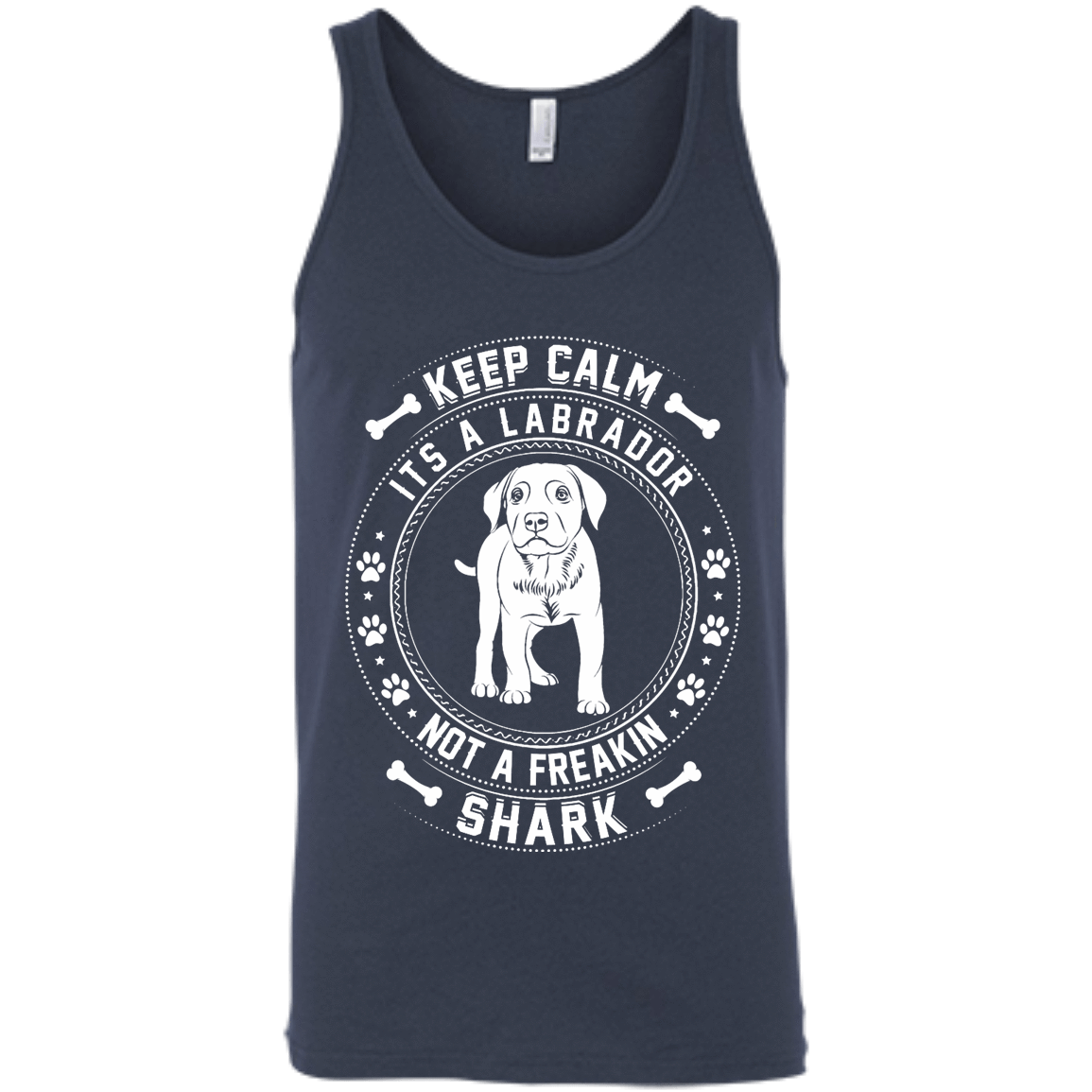 Keep Calm It's A Labrador Not A Freaking Shark-T-Shirt & Hoodie-Unisex Tank-Navy