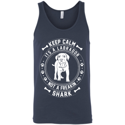Keep Calm It's A Labrador Not A Freaking Shark-T-Shirt & Hoodie-Unisex Tank-Navy