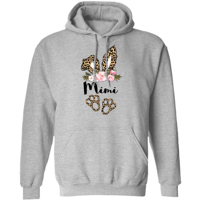 Flower Leopard Bunny Mimi Easter Day Women Gifts-T-Shirt & Hoodie-Pullover Hoodie-Sport Grey