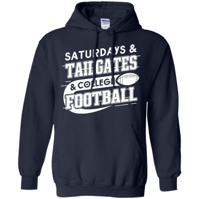 SATURDAYS TAILGATES COLLEGE FOOTBALL-T-Shirt & Hoodie-Pullover Hoodie-Navy