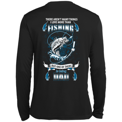 I Love More Than Fishing DAD-T-Shirt & Hoodie-Long Sleeve T-Shirt-Black