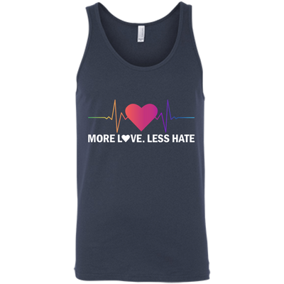 More Love Less Hate-T-Shirt & Hoodie-Unisex Tank-Navy