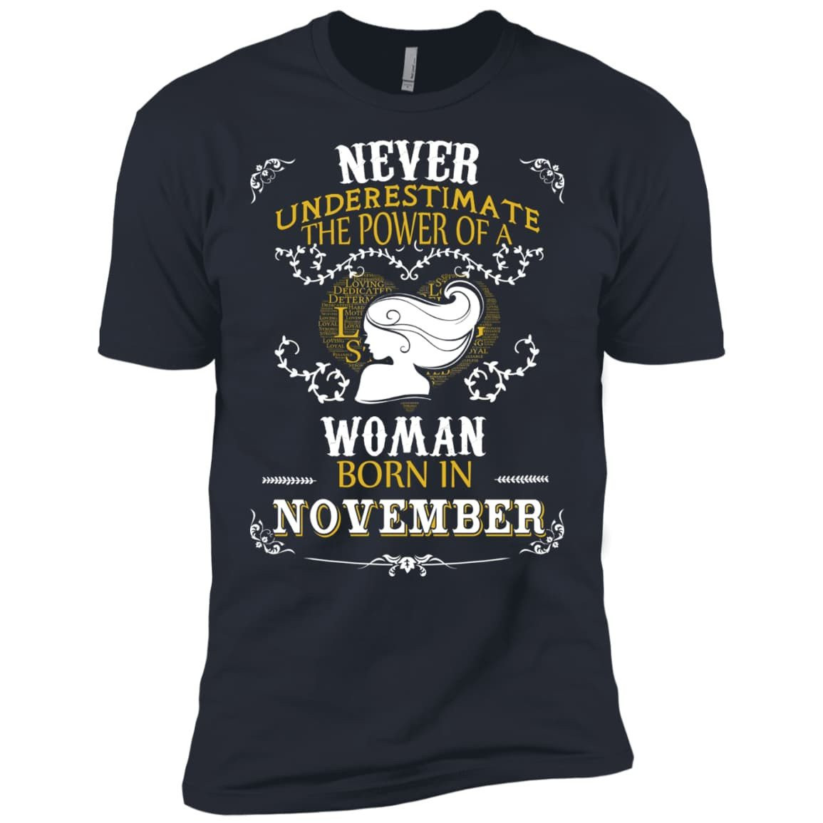A Woman Born In NOVEMBER-T-Shirt & Hoodie-Premium T-Shirt-Indigo