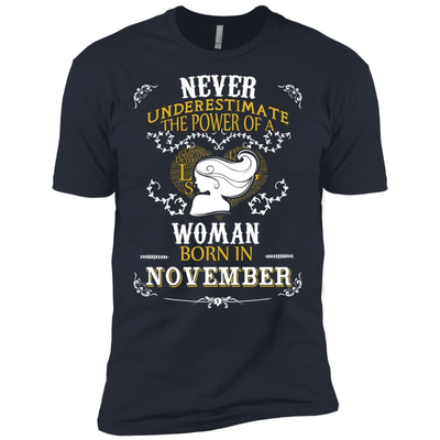 A Woman Born In NOVEMBER-T-Shirt & Hoodie-Premium T-Shirt-Indigo