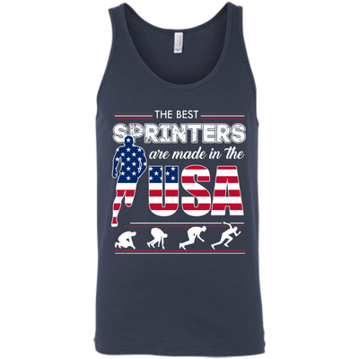 The Best Sprinters USA-T-Shirt & Hoodie-Unisex Tank-Navy