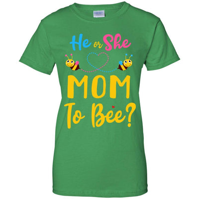 Gender Reveal Pink Or Blue What Will It Bee He Or She Mom-T-Shirt & Hoodie-Women's T-Shirt-Irish Green