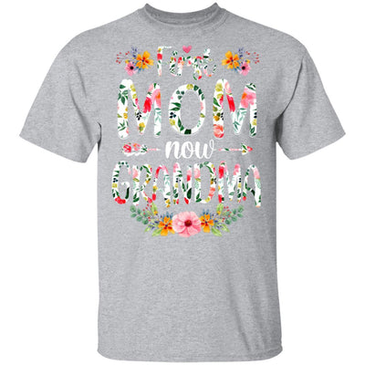 First Mom Now Grandma Funny New Grandma Mother's Day Gifts-T-Shirt & Hoodie-Classic T-Shirt-Sport Grey