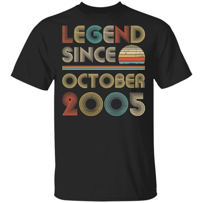 Legend Since October 2005 Vintage 16th Birthday Gifts-T-Shirt & Hoodie-Classic T-Shirt-Black