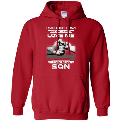 I Asked God For A Man Love Me He Sent Me My Son-T-Shirt & Hoodie-Pullover Hoodie-Red