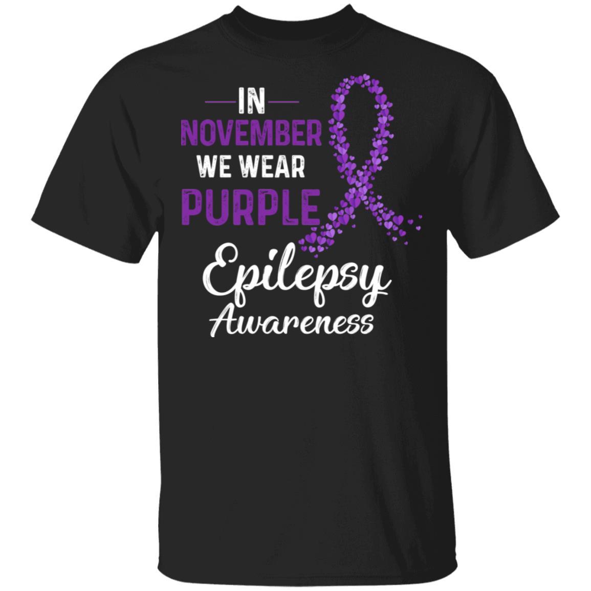 In November We Wear Purple Epilepsy Awareness-T-Shirt & Hoodie-Classic T-Shirt-Black