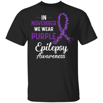 In November We Wear Purple Epilepsy Awareness-T-Shirt & Hoodie-Classic T-Shirt-Black