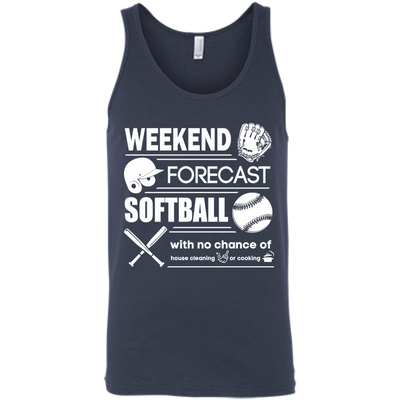 WEEKEND FORECAST SOFTBALL-T-Shirt & Hoodie-Unisex Tank-Navy