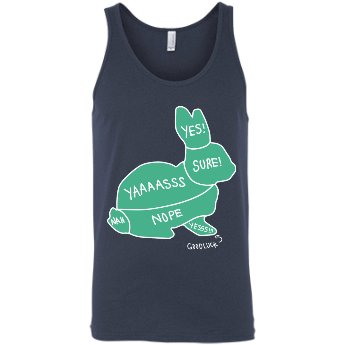 Proper way to pet a Rabbit lover-T-Shirt & Hoodie-Unisex Tank-Navy