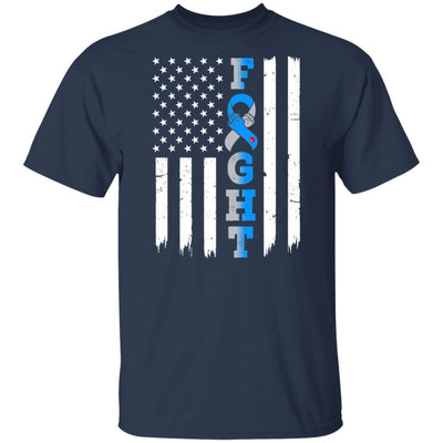 Diabetes Awareness American Flag Distressed-T-Shirt & Hoodie-Classic T-Shirt-Navy