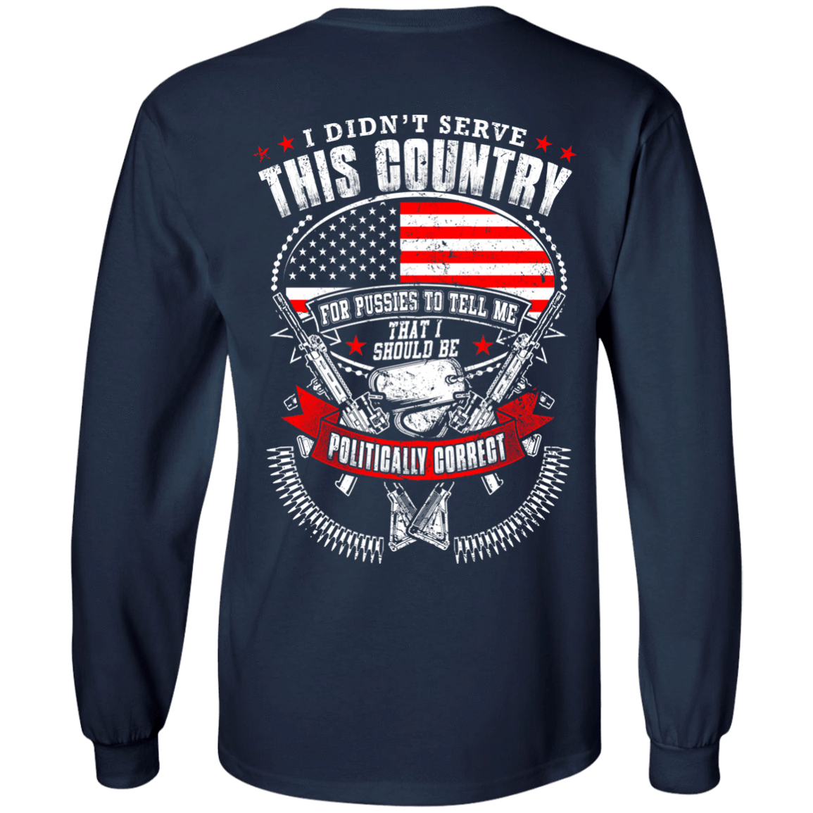 I Didn't Serve This Country-T-Shirt & Hoodie-Long Sleeve T-Shirt-Navy