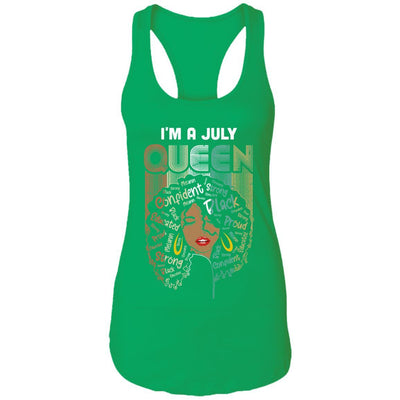 July Birthday For Women Gifts I'm A July Queen Girl-T-Shirt & Tank Top-Women's Ideal Racerback Tank-Kelly Green