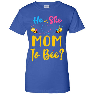 Gender Reveal Pink Or Blue What Will It Bee He Or She Mom-T-Shirt & Hoodie-Women's T-Shirt-Royal