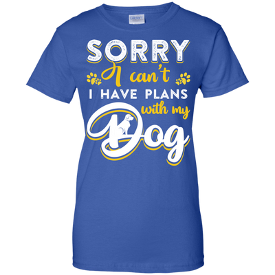 Sorry I Can't I Have Plans With My Dog-T-Shirt & Hoodie-Women's T-Shirt-Royal