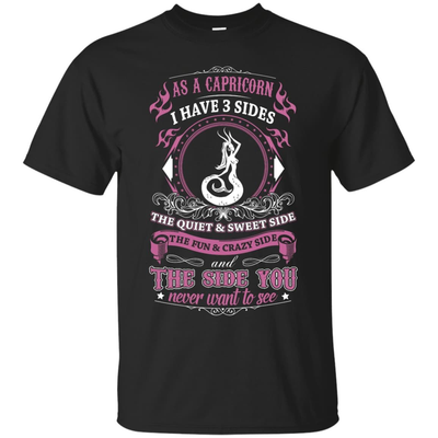 As A Capricorn I Have 3 Sides-T-Shirt & Hoodie-Classic T-Shirt-Black