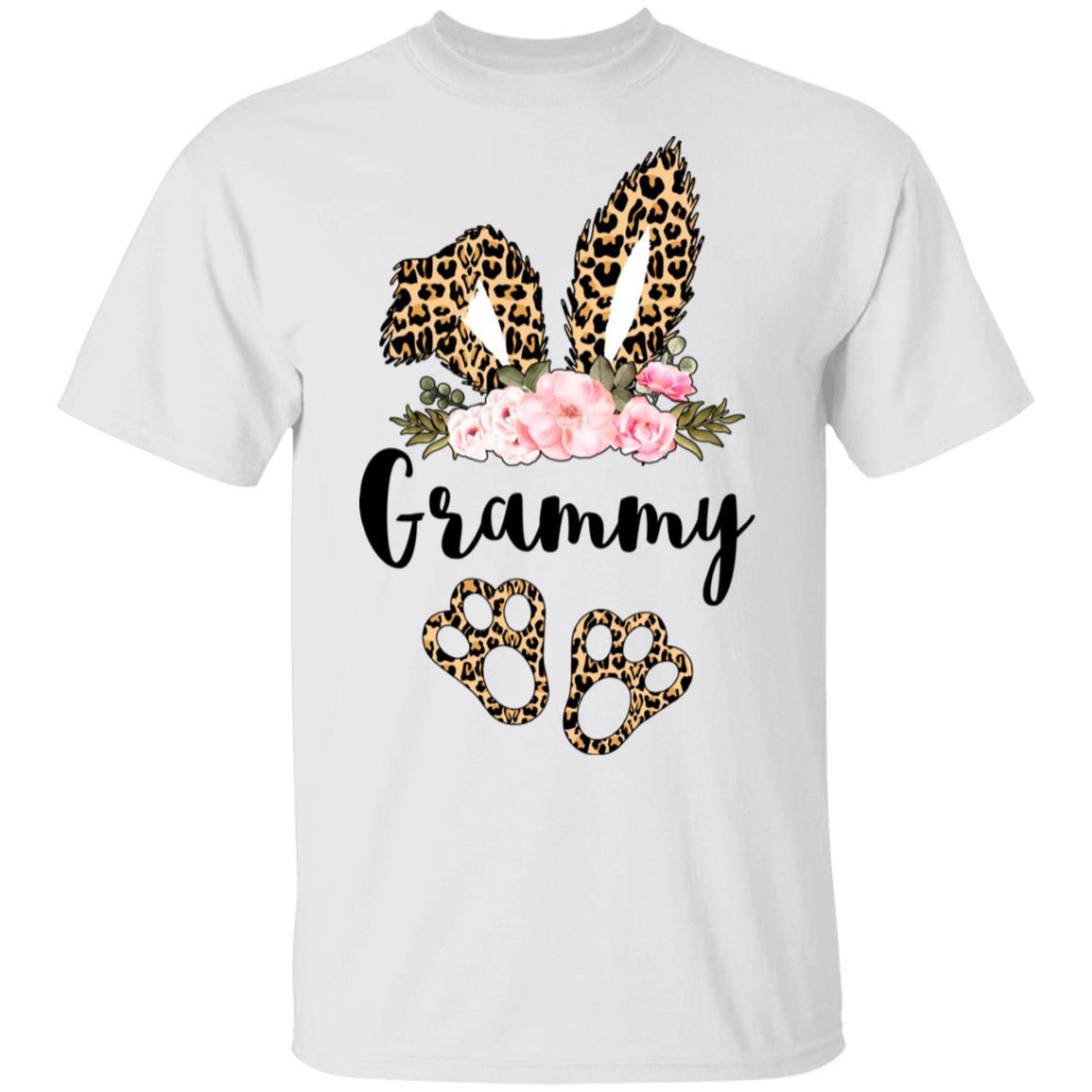 Flower Leopard Bunny Grammy Easter Day Women Gifts-T-Shirt & Hoodie-Classic T-Shirt-White