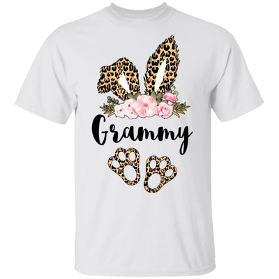 Flower Leopard Bunny Grammy Easter Day Women Gifts-T-Shirt & Hoodie-Classic T-Shirt-White