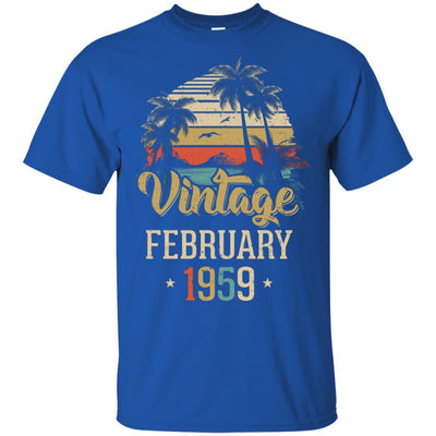 Retro Classic Vintage February 1959 62th Birthday Gift-T-Shirt & Hoodie-Classic T-Shirt-Royal