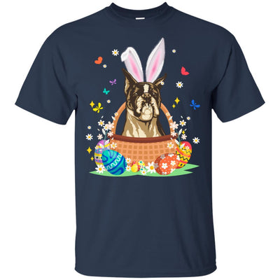 Boxer Bunny Hat Rabbit Easter Eggs-T-Shirt & Hoodie-Classic T-Shirt-Navy