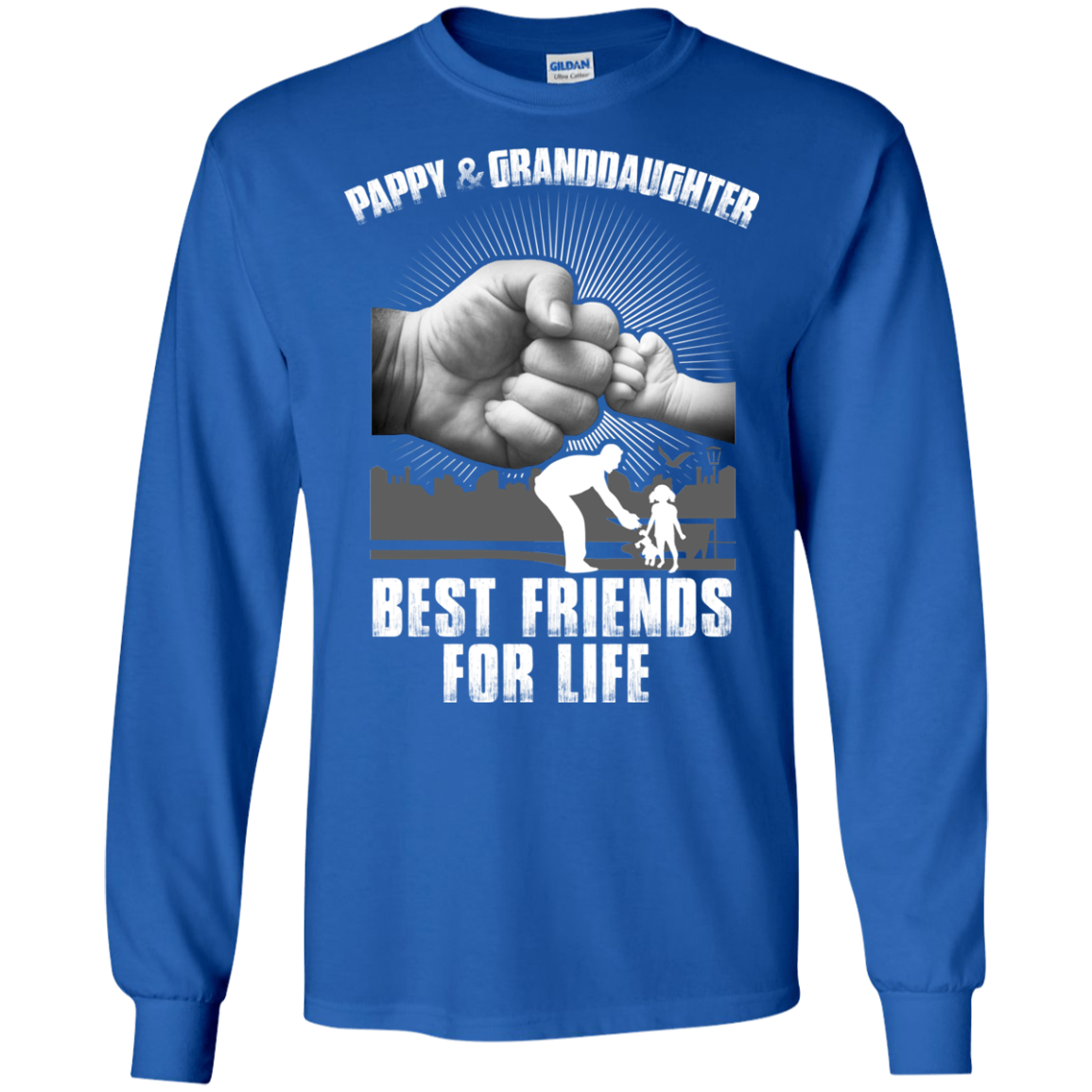 Pappy And Granddaughter Best Friends For Life-T-Shirt & Sweatshirt-Long Sleeve T-Shirt-Royal