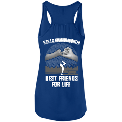 Nana and Granddaughter Best Friends For Life-T-Shirt & Hoodie-Women's Flowy Racerback Tank-True Royal