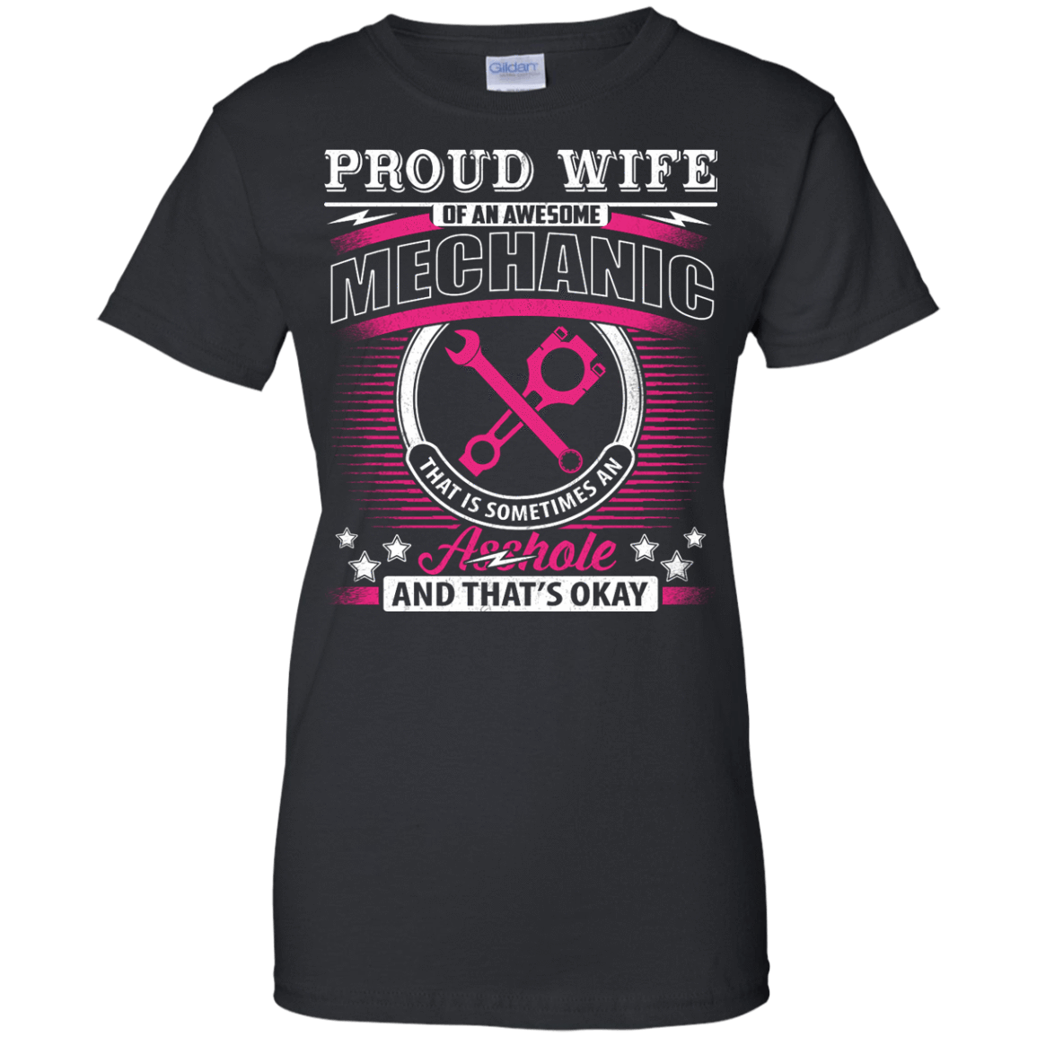 Proud Wife Of An Awesome Mechanic-T-Shirt & Hoodie-Women's T-Shirt-Black