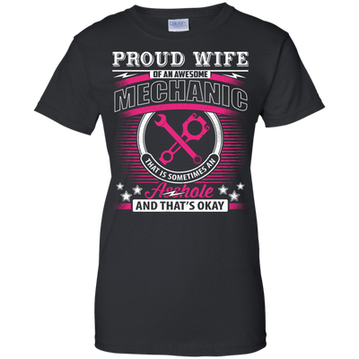 Proud Wife Of An Awesome Mechanic-T-Shirt & Hoodie-Women's T-Shirt-Black