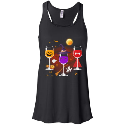 Wine Glass Of Witchcraft Funny Halloween-T-Shirt & Tank Top-Women's Flowy Racerback Tank-Black