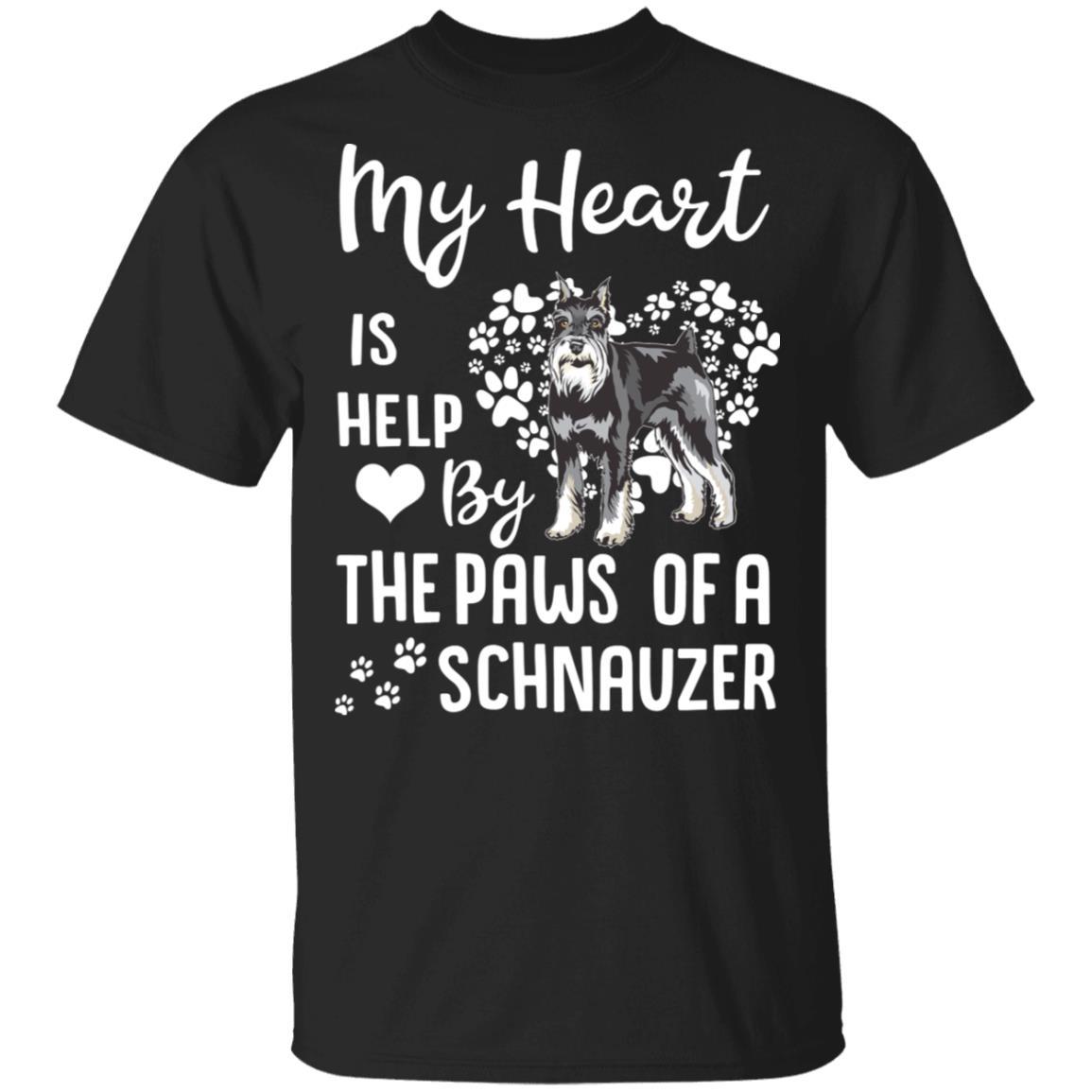 My Heart Is Held By The Paws Of A Schnauzer Lover-T-Shirt & Hoodie-Classic T-Shirt-Black
