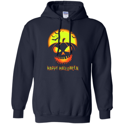 Pumpkin Happy Halloween-T-Shirt & Hoodie-Pullover Hoodie-Navy