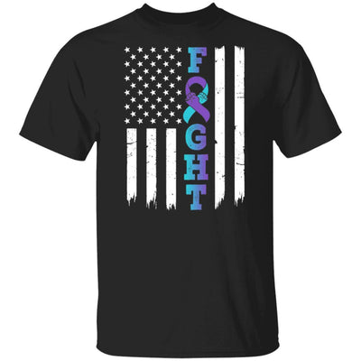 Suicide Prevention Awareness American Flag Distressed-T-Shirt & Hoodie-Classic T-Shirt-Black