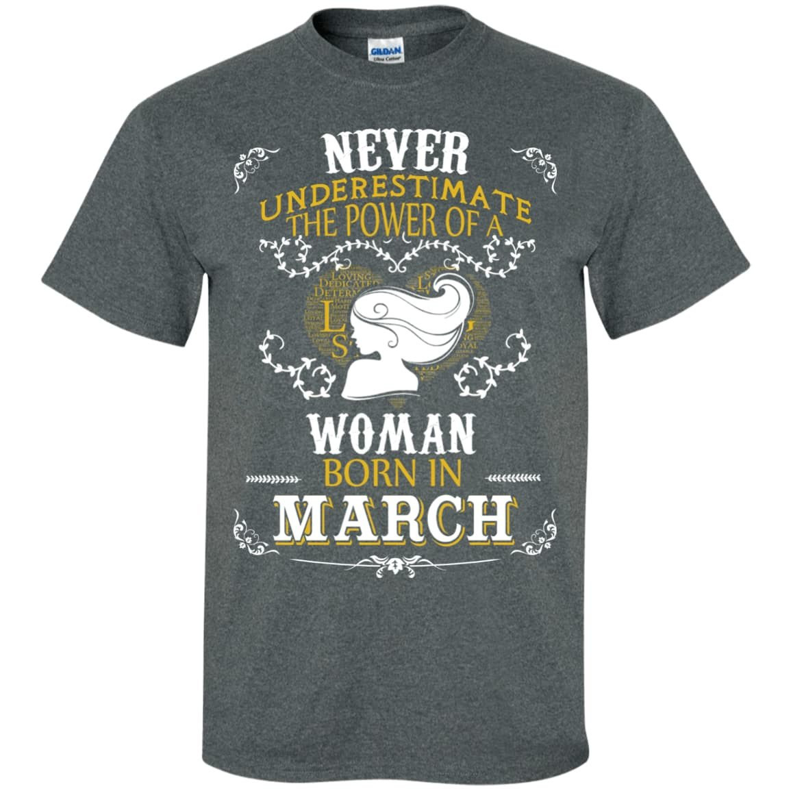 A Woman Born In MARCH-T-Shirt & Hoodie-Classic T-Shirt-Dark Heather