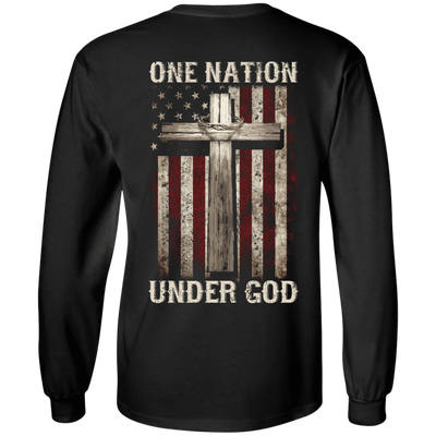 One Nation Under God-T-Shirt & Hoodie-Long Sleeve T-Shirt-Black