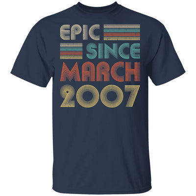 Epic Since March 2007 Vintage 14th Birthday Gifts-T-Shirt & Hoodie-Classic T-Shirt-Navy
