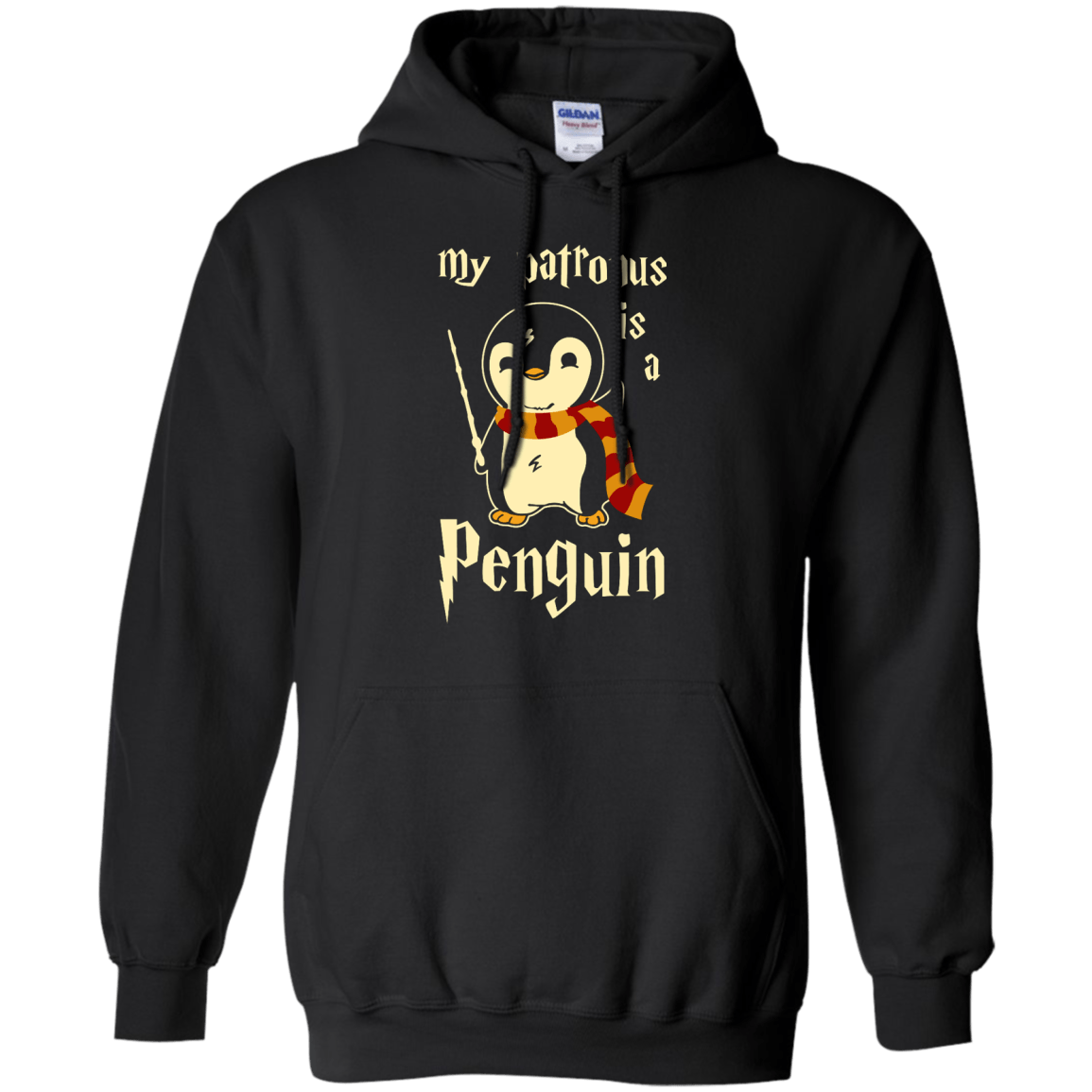 My Patronus Is A Penguin-T-Shirt & Hoodie-Pullover Hoodie-Black