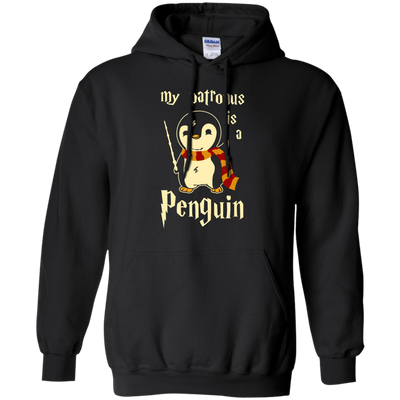 My Patronus Is A Penguin-T-Shirt & Hoodie-Pullover Hoodie-Black