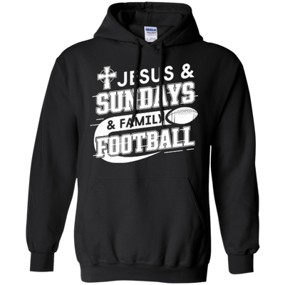 Jesus Sundays Family Football-T-Shirt & Hoodie-Pullover Hoodie-Black