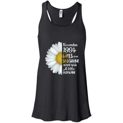 November Girls 1994 27th Birthday Gifts-T-Shirt & Tank Top-Women's Flowy Racerback Tank-Black