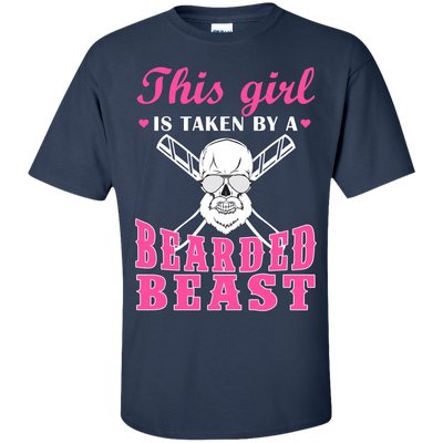 This Girl Is Taken By A Bearded Beast-T-Shirt & Hoodie-Classic T-Shirt-Navy